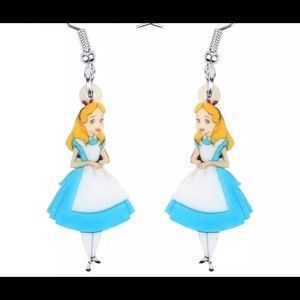 Alice in wonderland novelty jewelry earrings